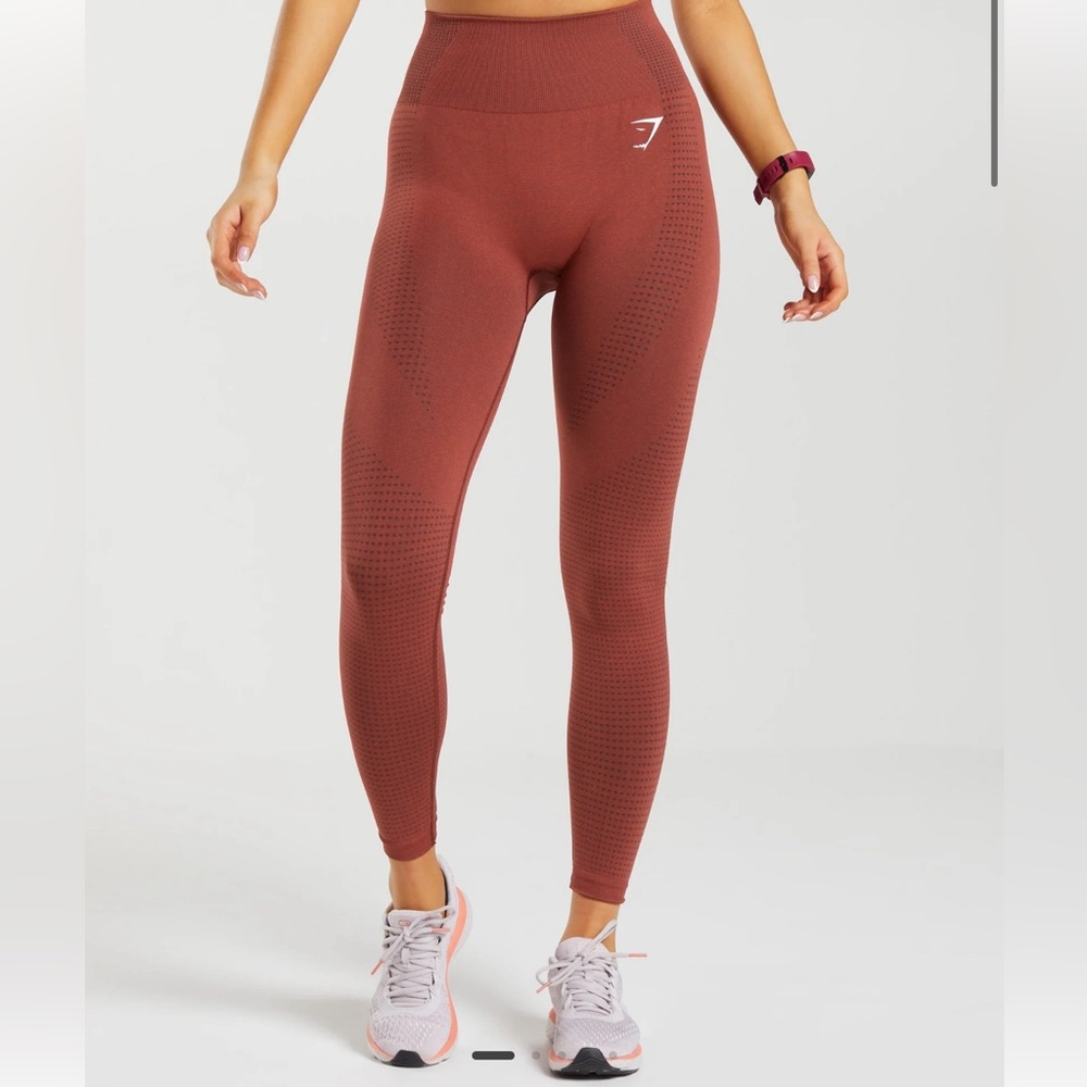 Gymshark Brick Red Marl Vital Seamless 2.0 Leggings